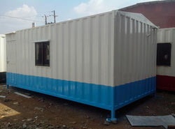 Cabin installed at construction site