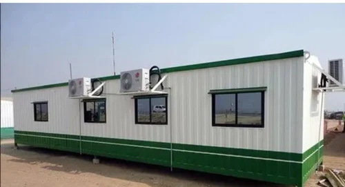 Cabin installed at construction site