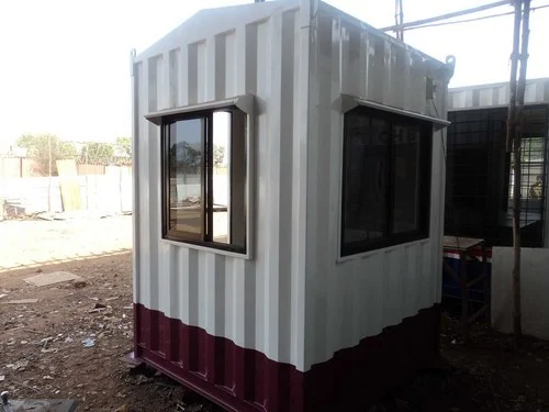 Cabin installed at construction site