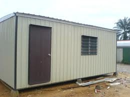 Cabin installed at construction site